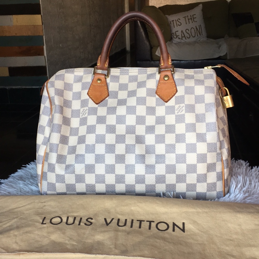 Speedy 30 Damier azur
